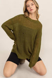 HYFVE Distressed Long Sleeve Knit Top - Trendsi - Flyclothing LLC