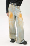 Waste Soil Wide Leg Jeans - Trendsi - Flyclothing LLC