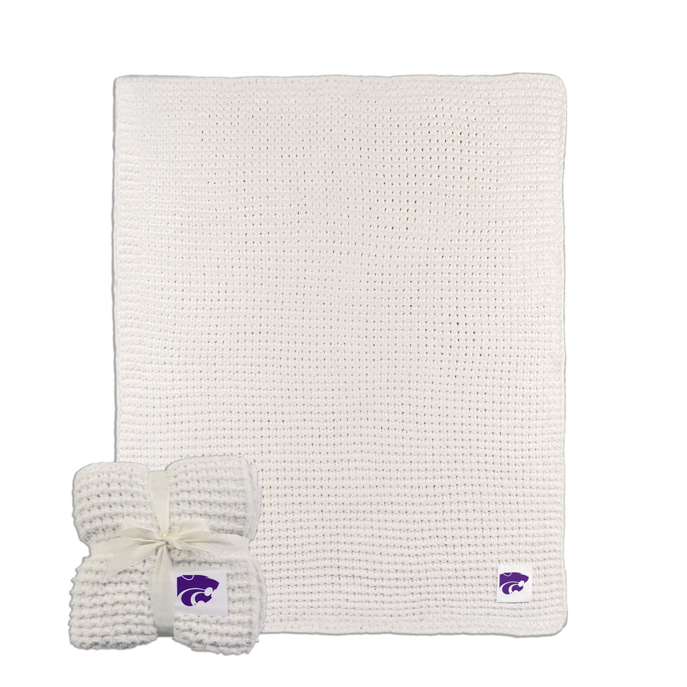 Kansas State Cable Knit Throw 50x60 - Logo Brands - Flyclothing LLC