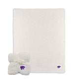 Kansas State Cable Knit Throw 50x60 - Logo Brands - Flyclothing LLC