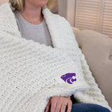 Kansas State Cable Knit Throw 50x60 - Logo Brands - Flyclothing LLC