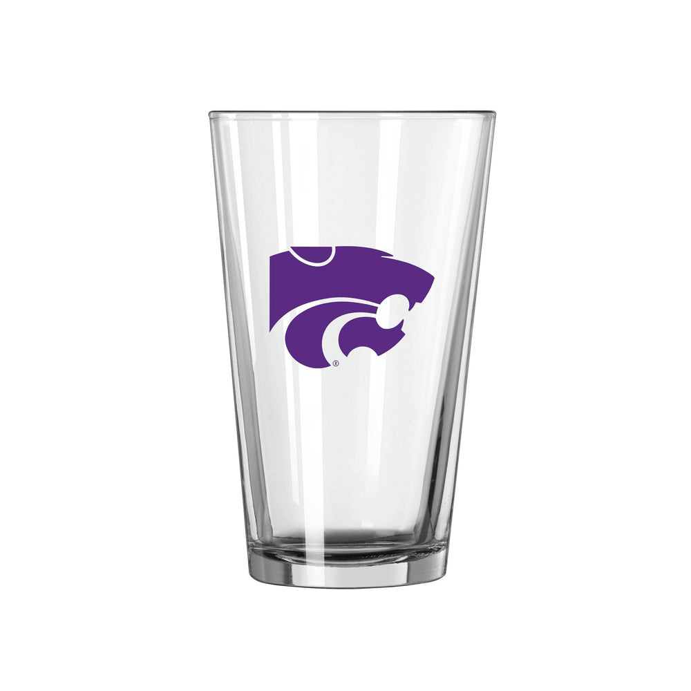 Kansas State 16oz Logo Pint Glass - Logo Brands - Flyclothing LLC