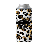 Kansas State 12oz Neutral Leopard Slim Can Coolie - Logo Brands - Flyclothing LLC