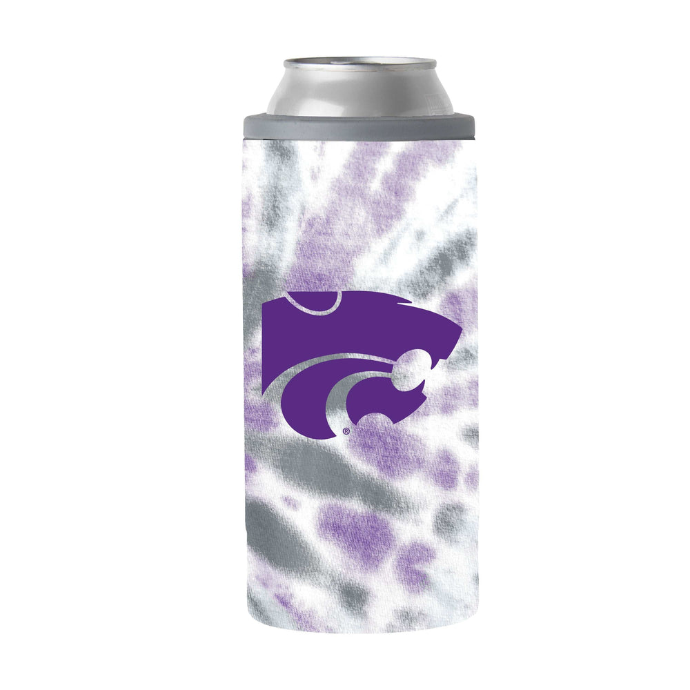 Kansas State 12oz Tie Dye Slim Can Coolie - Logo Brands - Flyclothing LLC