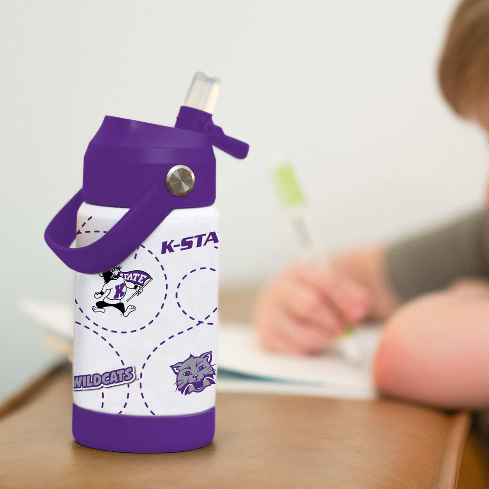 Kansas State 12oz Mascot SS Kids Bottle - Logo Brands - Flyclothing LLC