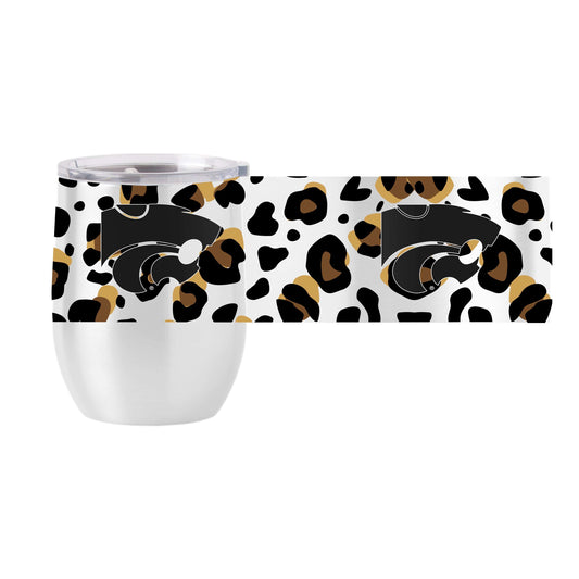 Kansas 16oz Neurtal Leopard Stainless Curved Beverage - Logo Brands - Flyclothing LLC