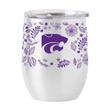 Kansas State 16oz Botanical Stainless Curved Beverage - Logo Brands - Flyclothing LLC