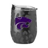 KS State Leopard 16oz Black Powdercoat Curved Beverage - Logo Brands - Flyclothing LLC