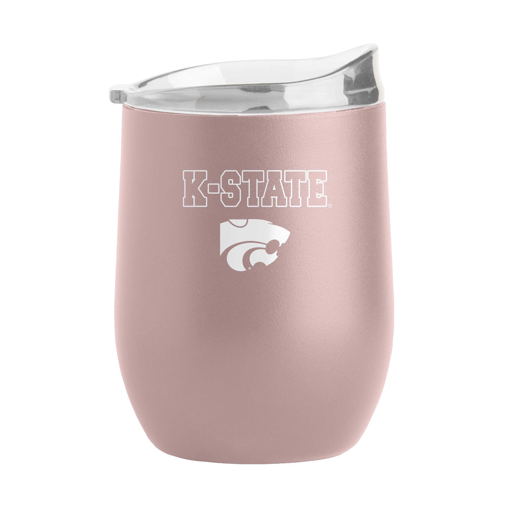 Kansas State 16oz Stencil Powder Coat Curved Bev - Logo Brands - Flyclothing LLC