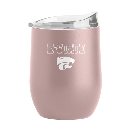 Kansas State 16oz Stencil Powder Coat Curved Bev - Logo Brands - Flyclothing LLC