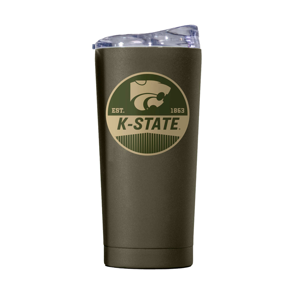 Kansas State 20oz Badge Powder Coat Tumbler - Logo Brands - Flyclothing LLC