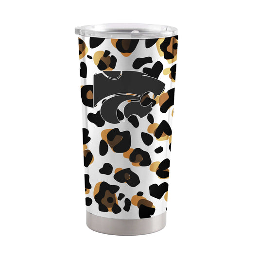 Kansas State 20oz Neutral Leopard Stainless Steel Tumbler - Logo Brands - Flyclothing LLC