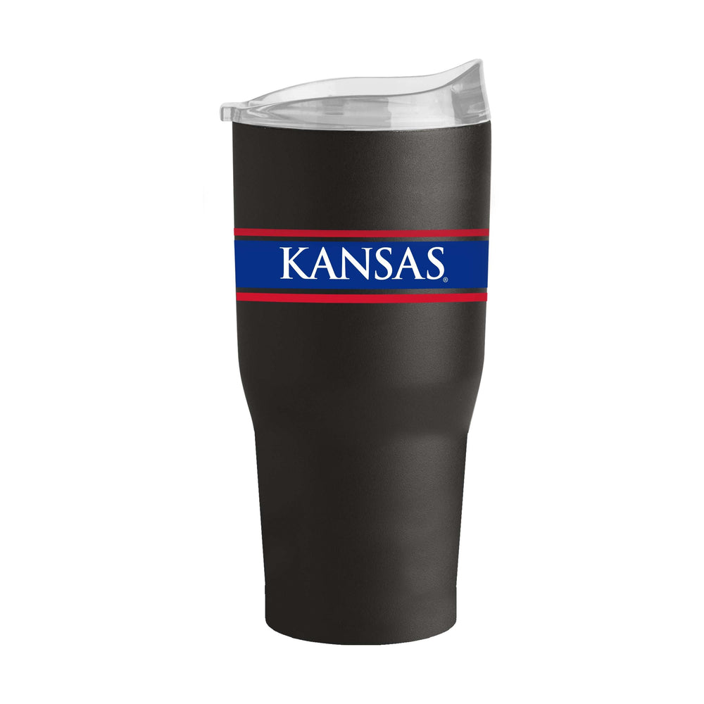 30oz Kansas State Powdercoat Stripe Tumbler - Logo Brands - Flyclothing LLC