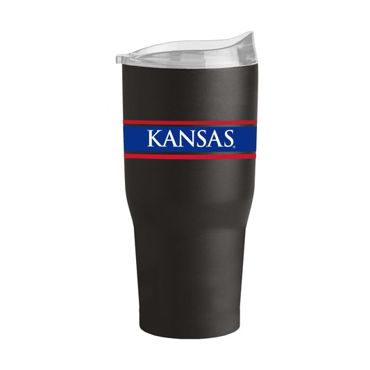 30oz Kansas State Powdercoat Stripe Tumbler - Logo Brands - Flyclothing LLC