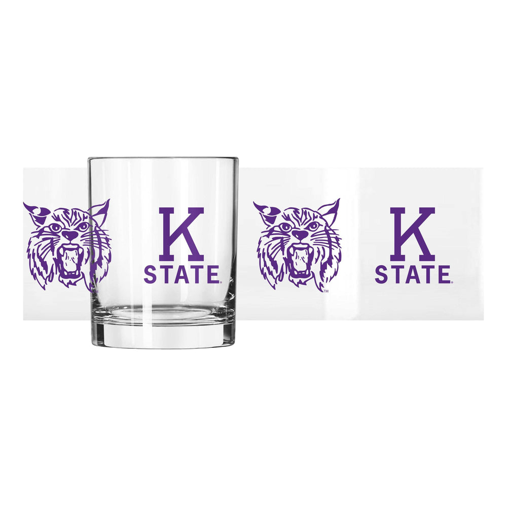 Kansas State Vault 14oz Gameday Rocks Glass - Logo Brands - Flyclothing LLC