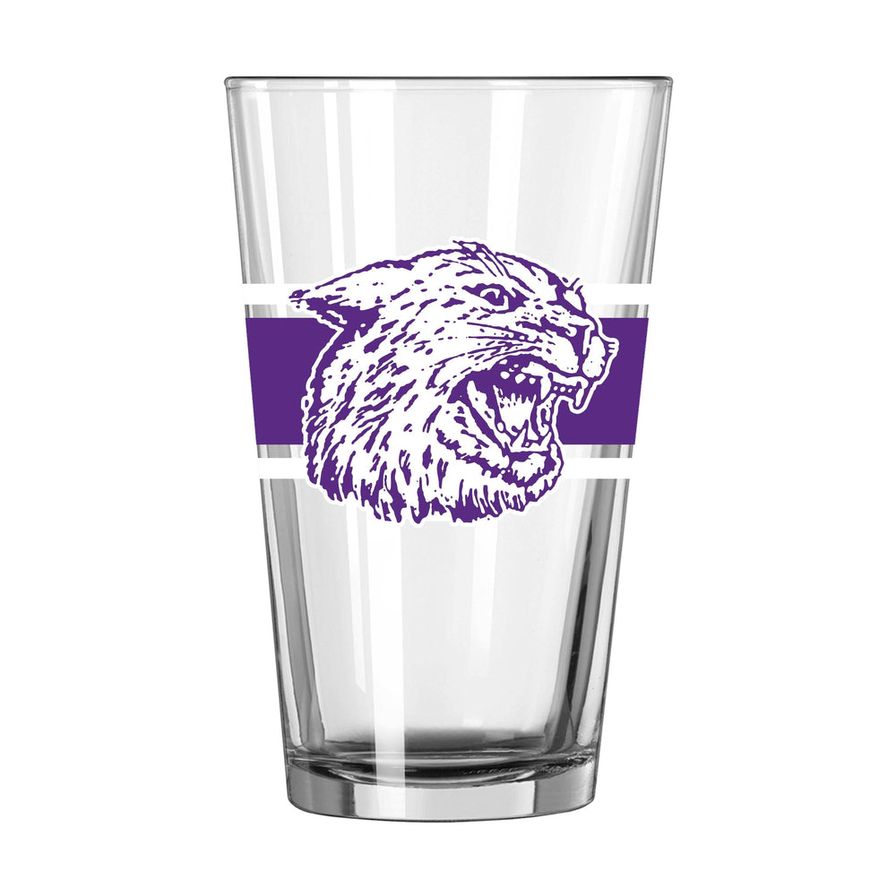 Kansas State Vault 16oz Stripe Pint Glass - Logo Brands - Flyclothing LLC