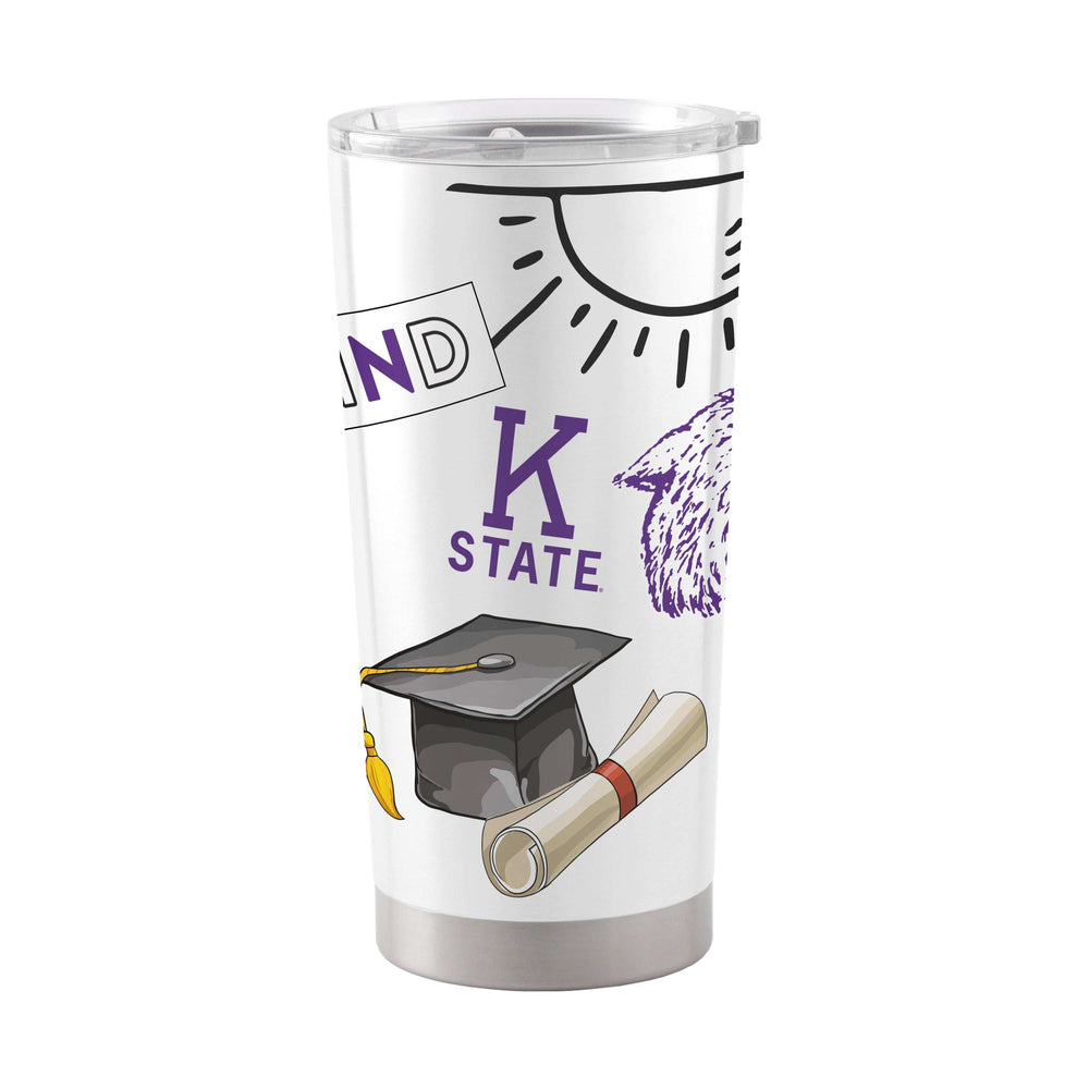 Kansas State Vault 20oz Native Stainless Tumbler - Logo Brands - Flyclothing LLC