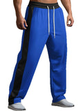 Men's Full Size Drawstring Contrast Wide Leg Pants Plus Size - Trendsi - Flyclothing LLC