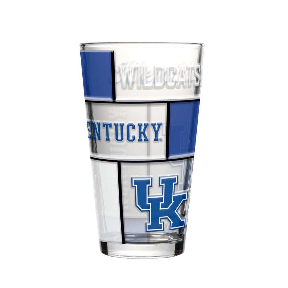 Kentucky 16oz Quilted Stained Pint Glass - Logo Brands - Flyclothing LLC