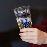 Kentucky 16oz Quilted Stained Pint Glass - Logo Brands - Flyclothing LLC