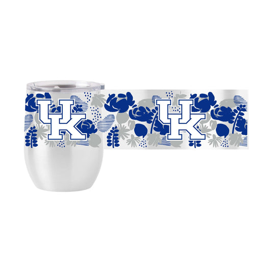 Kentucky 16oz Floral Stainless Curved Beverage - Logo Brands - Flyclothing LLC