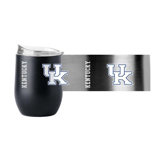 Kentucky 16oz Black Powder Coat Curved Beverage - Logo Brands - Flyclothing LLC
