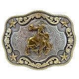 Rockmount Ranch Ware Bronc Rider Western Belt Buckle in Gold - Rockmount Clothing - Flyclothing LLC