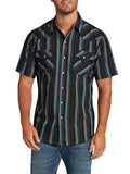 Men's Ely Cattleman Short Sleeve Stripe Western Snap Shirt - Ely Cattleman - Flyclothing LLC