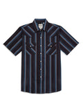Men's Ely Cattleman Short Sleeve Stripe Western Snap Shirt - Ely Cattleman - Flyclothing LLC