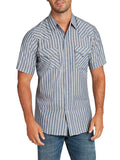 Men's Ely Cattleman Short Sleeve Stripe Western Snap Shirt - Ely Cattleman - Flyclothing LLC