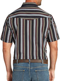 Men's Ely Cattleman Short Sleeve Stripe Western Snap Shirt - Ely Cattleman - Flyclothing LLC