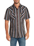 Men's Ely Cattleman Short Sleeve Stripe Western Snap Shirt - Ely Cattleman - Flyclothing LLC