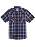 Men's Ely Cattleman Short Sleeve Plaid Western Snap Shirt - Ely Cattleman - Flyclothing LLC