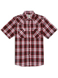 Men's Ely Cattleman Short Sleeve Plaid Western Snap Shirt - Ely Cattleman - Flyclothing LLC