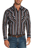Men's Ely Cattleman Long Sleeve Stripe Western Snap Shirt - Ely Cattleman - Flyclothing LLC