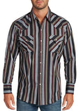 Men's Ely Cattleman Long Sleeve Stripe Western Snap Shirt - Ely Cattleman - Flyclothing LLC