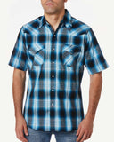 Men's Ely Cattleman Short Sleeve Plaid Western Snap Shirt - Ely Cattleman - Flyclothing LLC