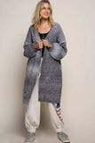 POL Distressed Cable-Knit Ombre Dying Cardigan - Trendsi - Flyclothing LLC