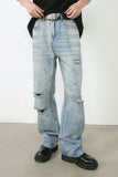 Men's Distressed Jeans with Pockets - Trendsi - Flyclothing LLC