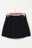 French Terry Drawstring Mini Skort with Pockets - Trendsi - Flyclothing LLC