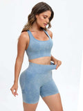 Scoop Neck Wide Strap Top and Shorts Active Set - Trendsi - Flyclothing LLC