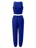 Wide Strap Top and Drawstring Joggers Set - Trendsi - Flyclothing LLC