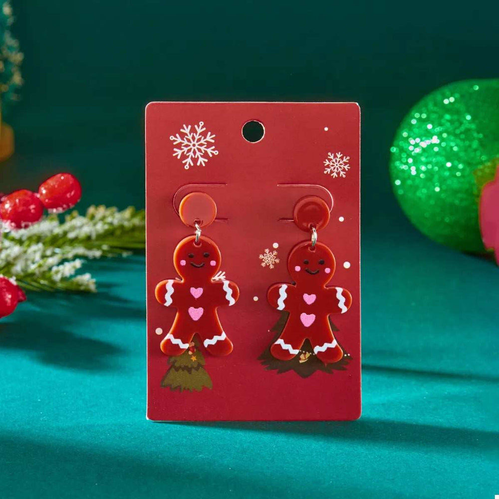 Christmas Acrylic Dangle Earrings - Trendsi - Flyclothing LLC
