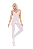 Elegant Moments White Opaque Bodystocking 1601 - Elegant Moments - Flyclothing LLC