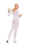 Elegant Moments White Long Sleeve Bodystocking 1606 - Elegant Moments - Flyclothing LLC