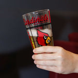 Louisville 16oz Quilted Stained Pint Glass - Logo Brands - Flyclothing LLC