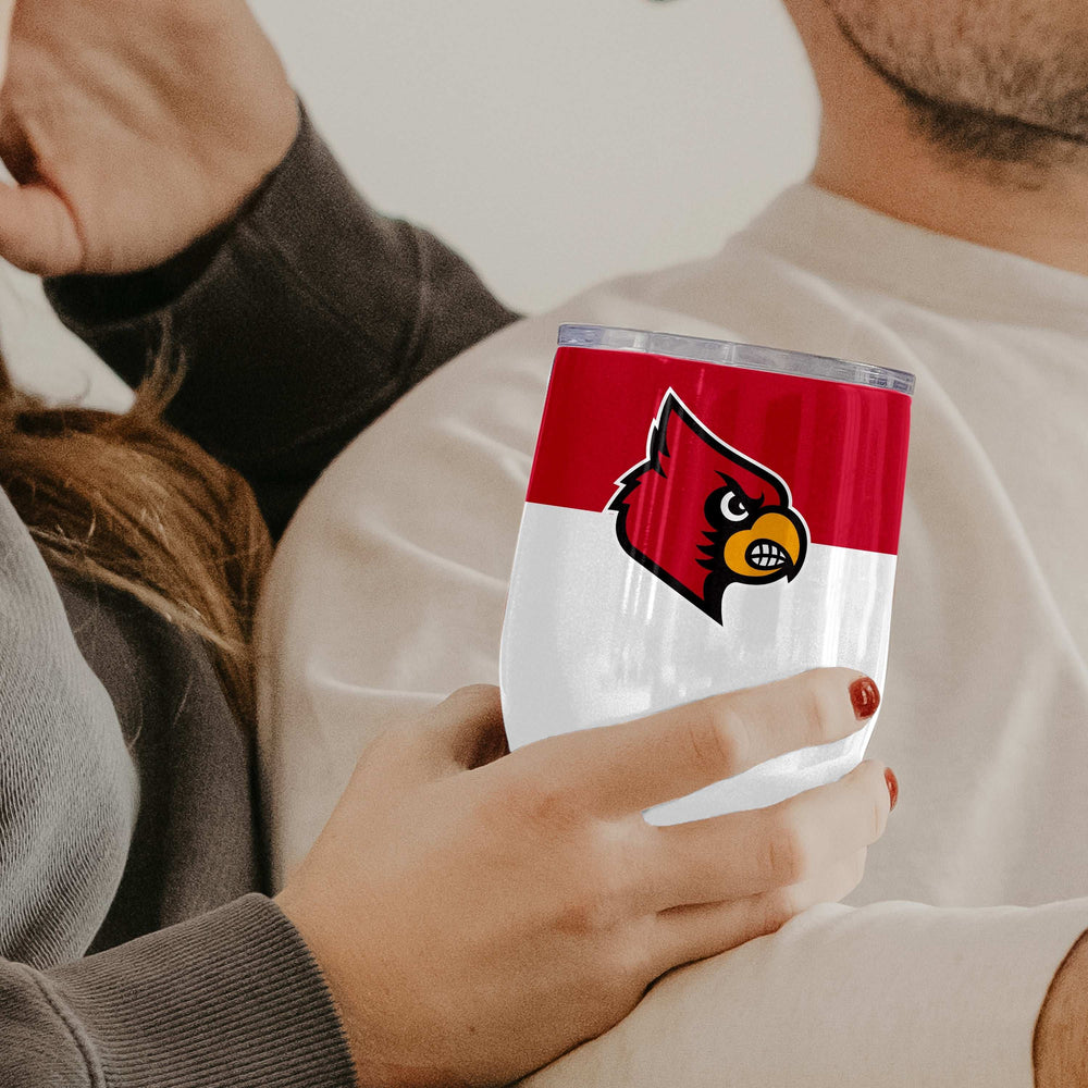 Louisville Colorblock 16oz Stainless Curved Beverage - Logo Brands - Flyclothing LLC