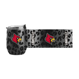 Louisville Leopard 16oz Black Powder coat Curved Beverage - Logo Brands - Flyclothing LLC