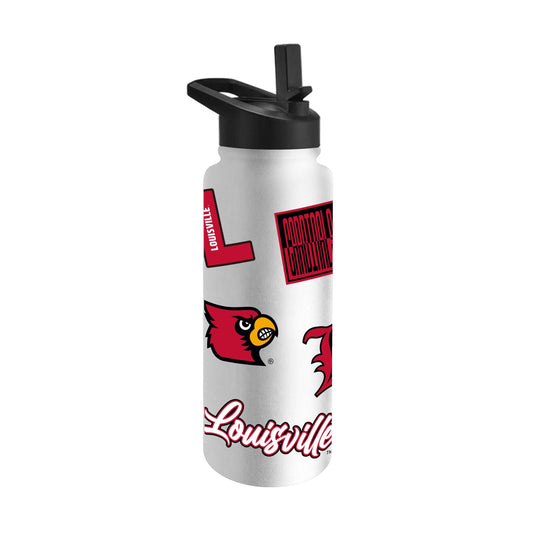 Louisville 34oz White Dreamweave Quencher Bottle - Logo Brands - Flyclothing LLC
