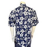 Rockmont Clothing Men's Short Sleeve Denim Floral Print Western Shirt - Rockmount Clothing - Flyclothing LLC